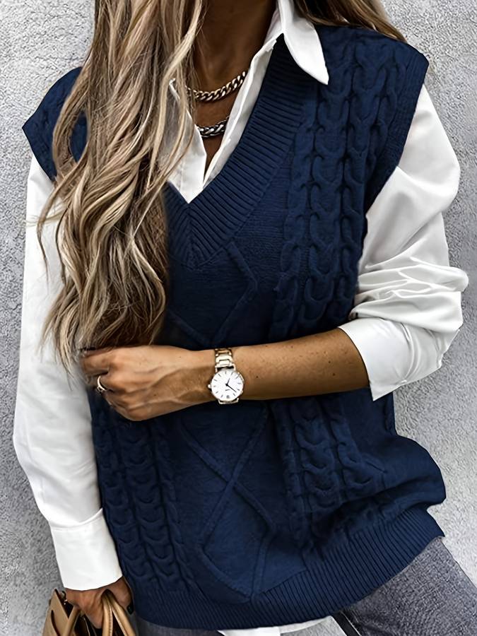 Stellar | Damen Klassisch-Schick-Strick Weste | Winter