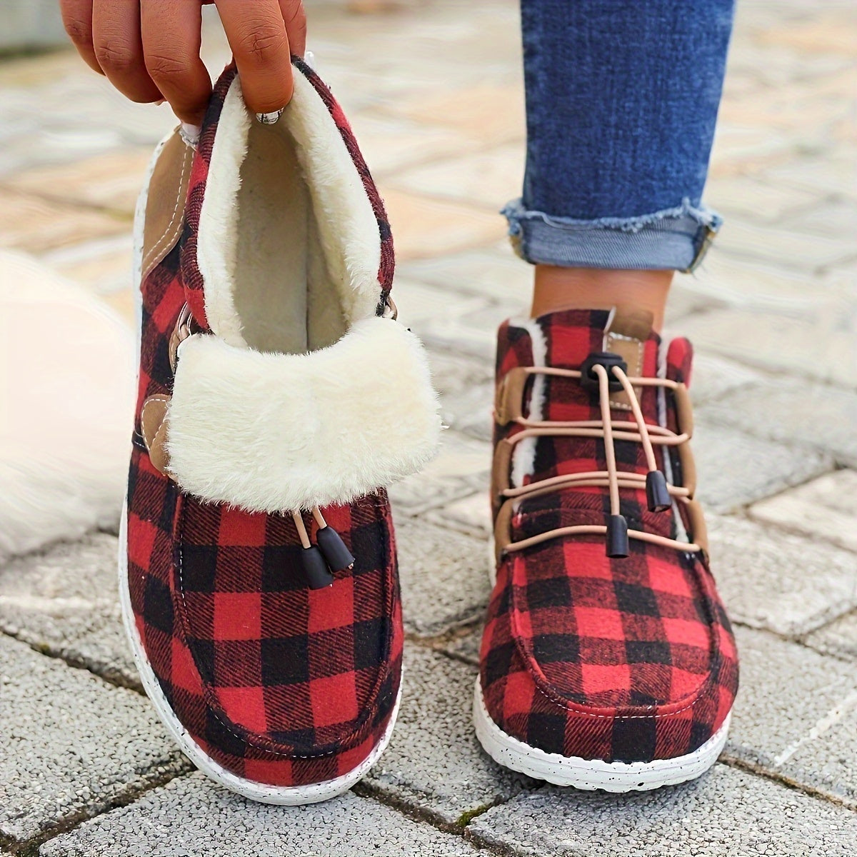 Geometrische Slip-On-Schuhe für Damen