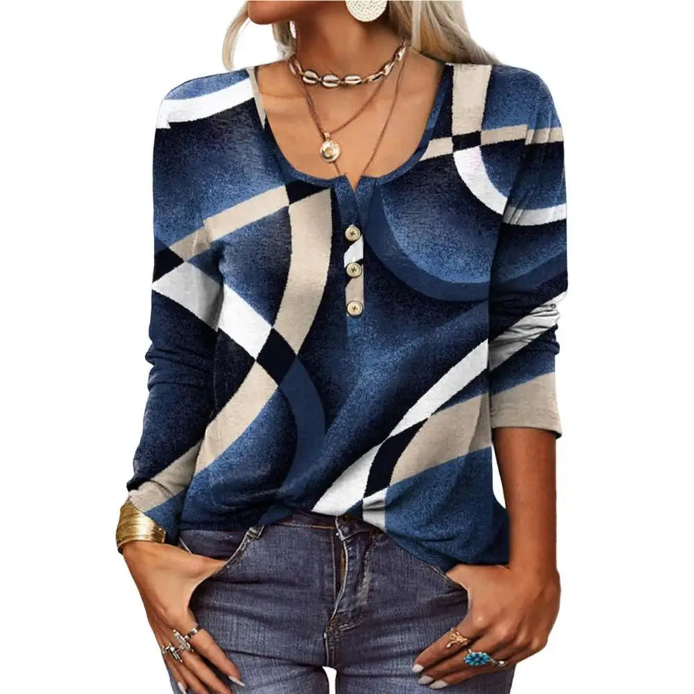 Aleena | Damen Lässiges Blumen Bluse | Langarm