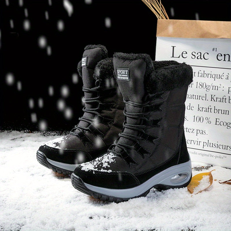 Schnürbare Thermo-Schneestiefel für Damen