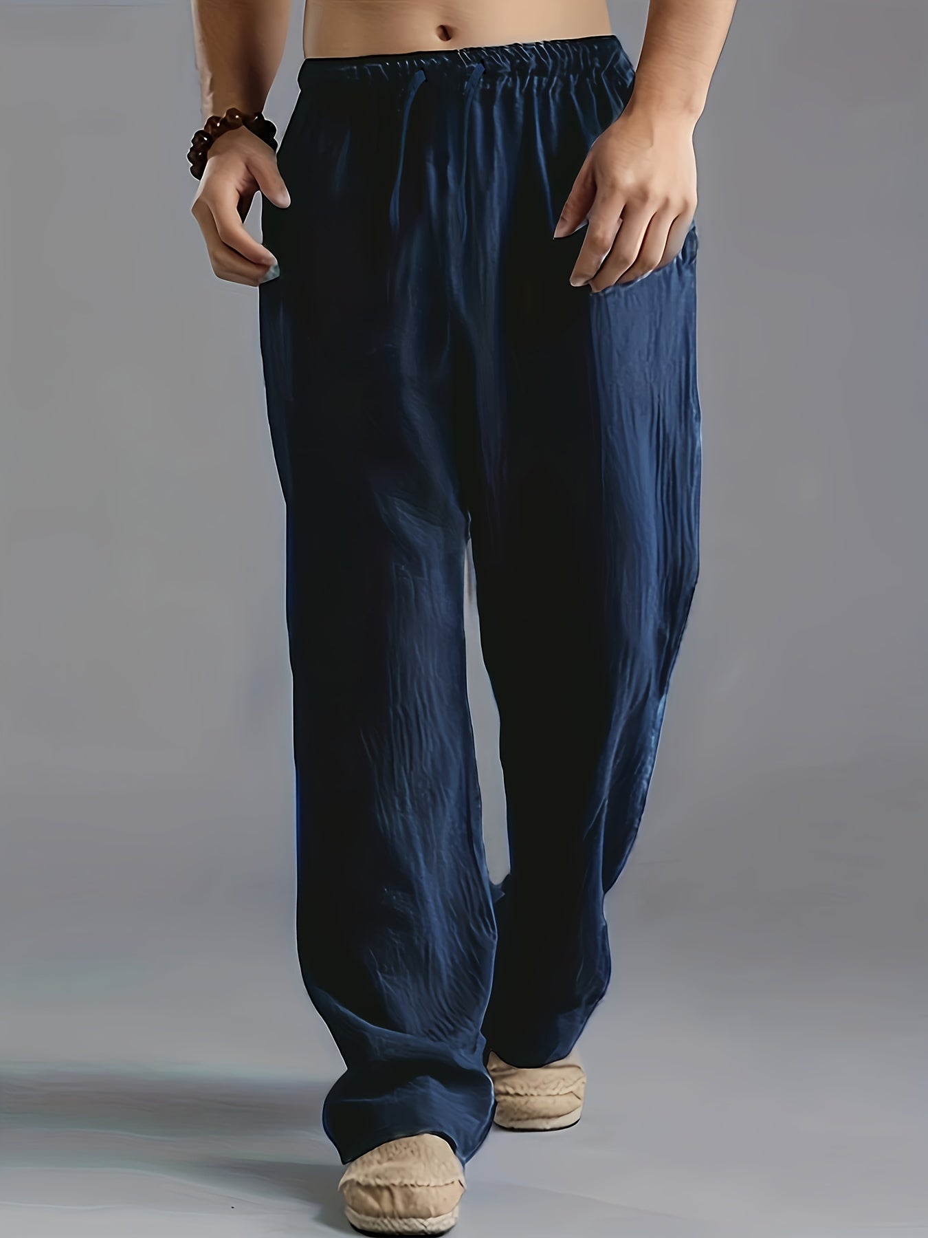 Jonas - Schwarze Leinenhose für Herren
