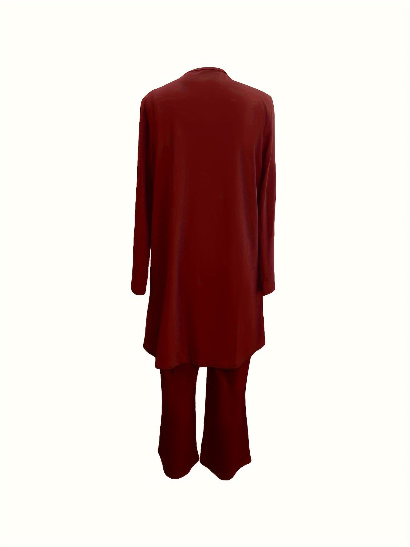Rian | Damen Elegantes Langes 3-Teiliges Set | Strickjacke