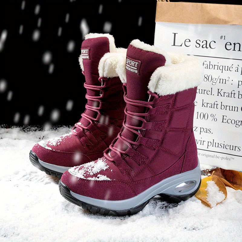 Schnürbare Thermo-Schneestiefel für Damen