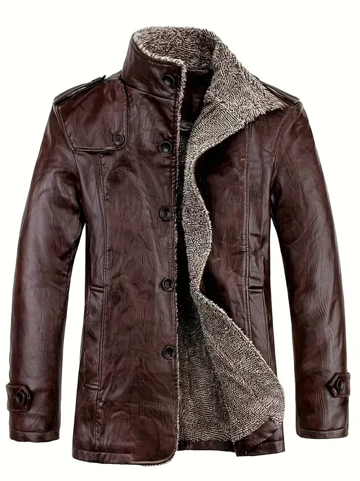 FleeceLeder – Herren-Lederjacke mit Fleece-Futter