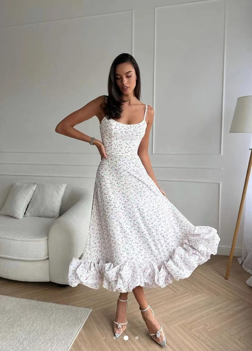 Sabine | Boho Modisch Midikleid