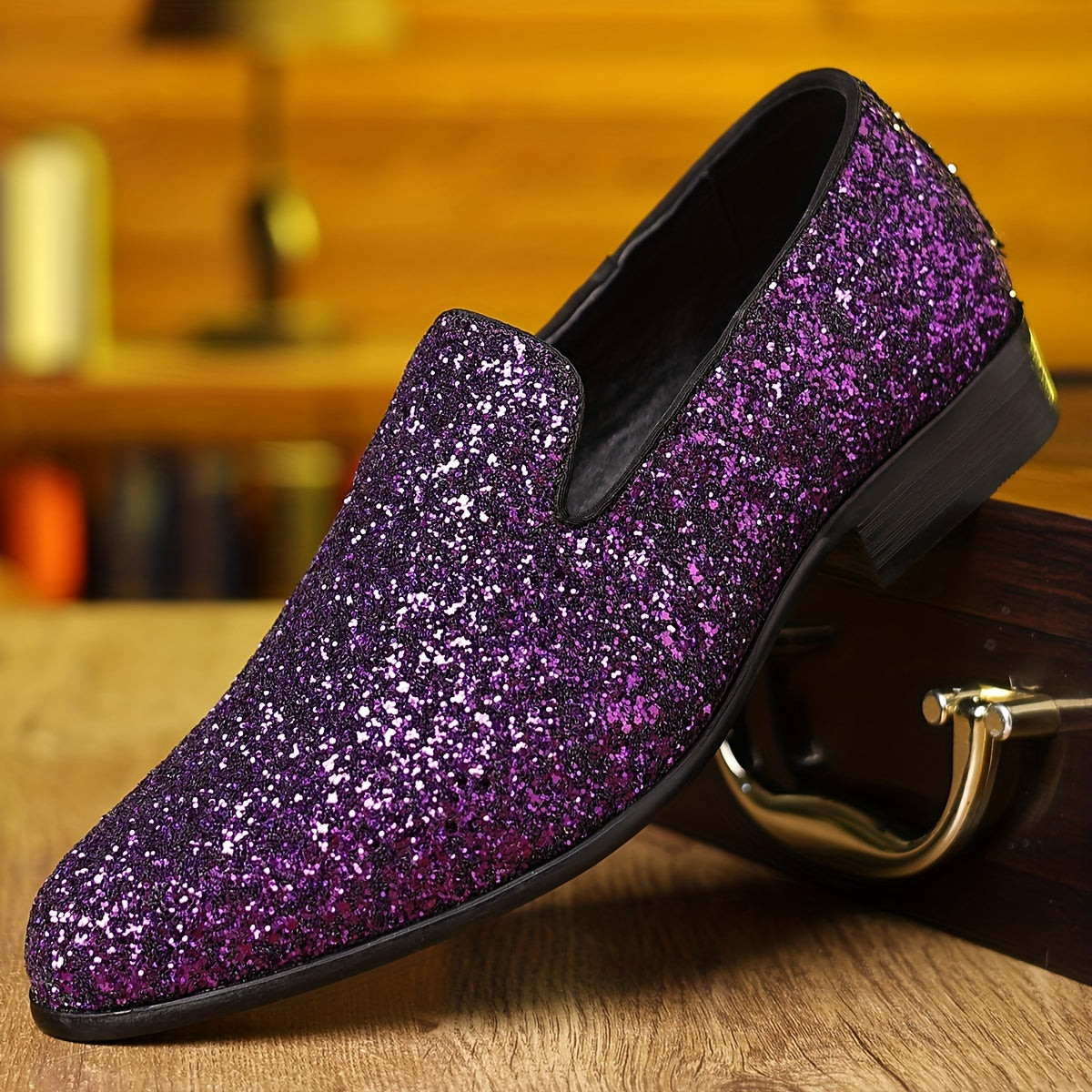 GlamSchritt – Paillettenbesetzte Loafer für Männer