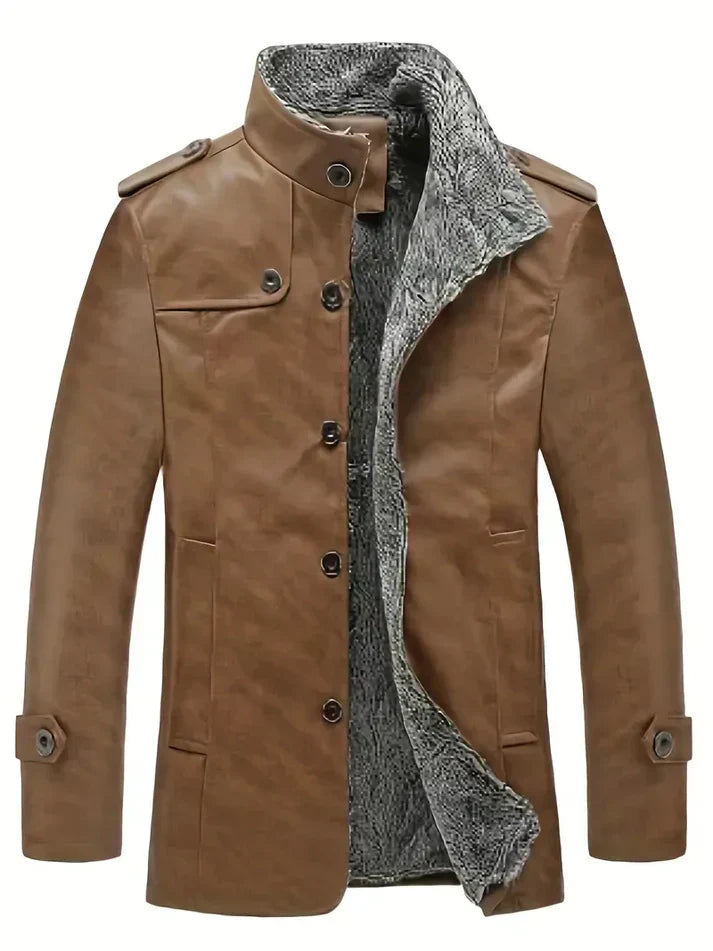 FleeceLeder – Herren-Lederjacke mit Fleece-Futter
