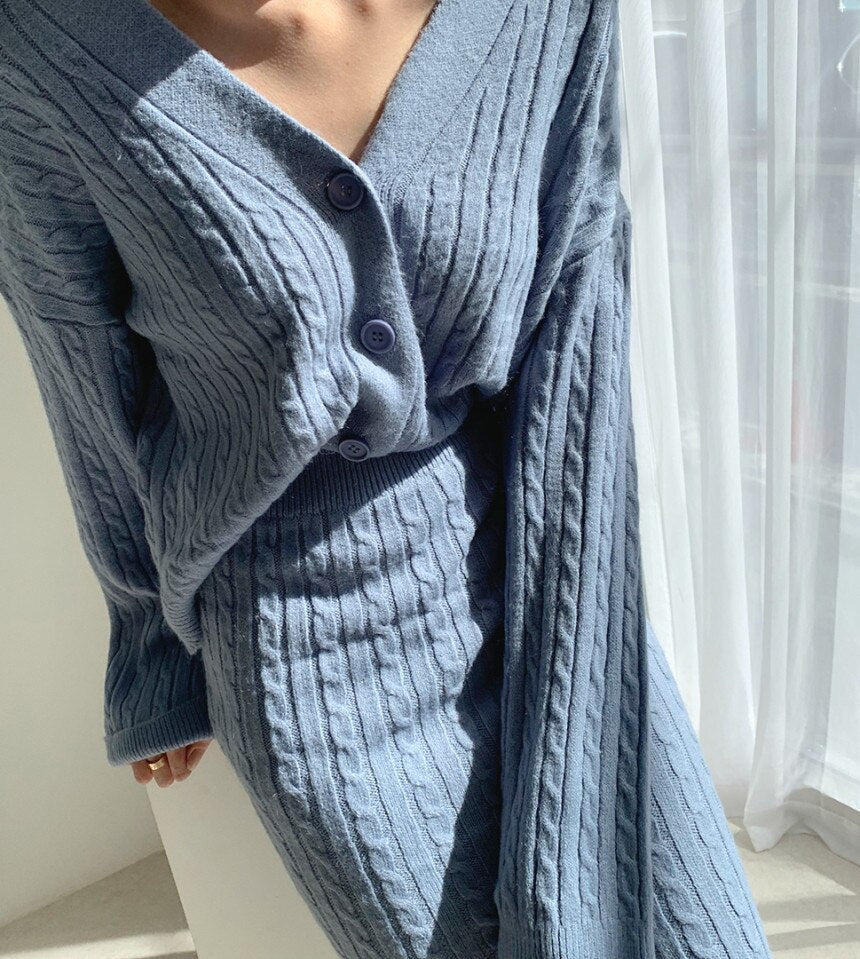 Stella | Elegantes set aus Rock und Pullover