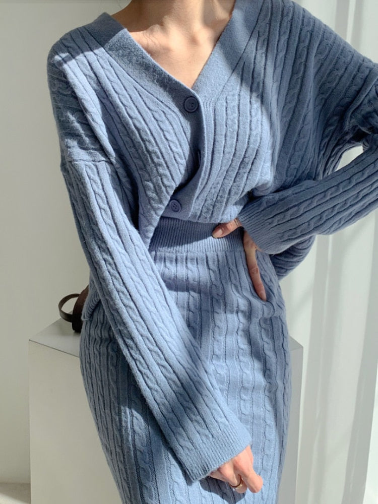 Stella | Elegantes set aus Rock und Pullover