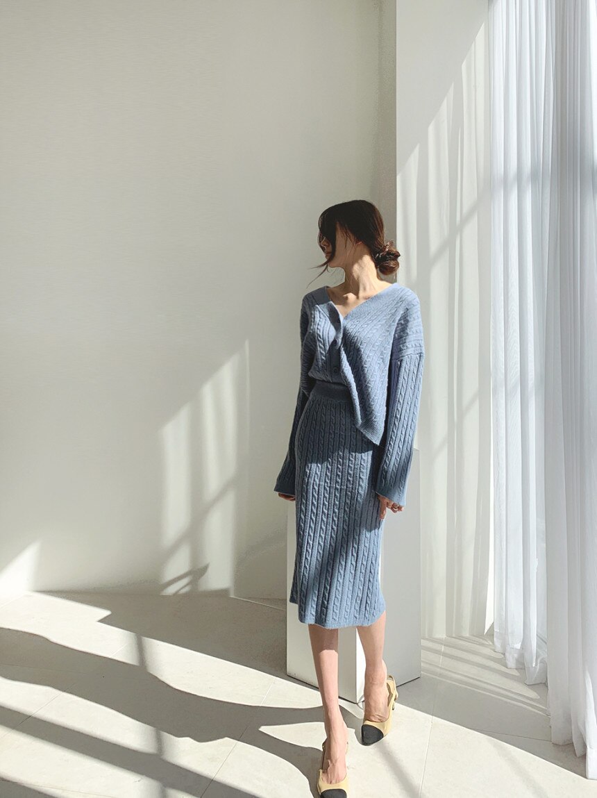 Stella | Elegantes set aus Rock und Pullover
