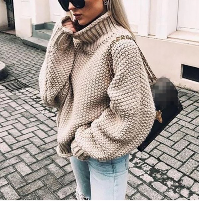 Rianna - Rollkragenpullover Oversized-Pullover