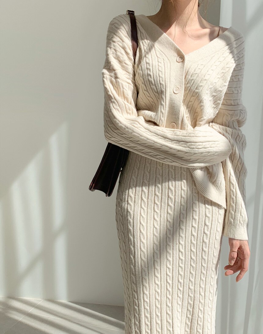 Stella | Elegantes set aus Rock und Pullover