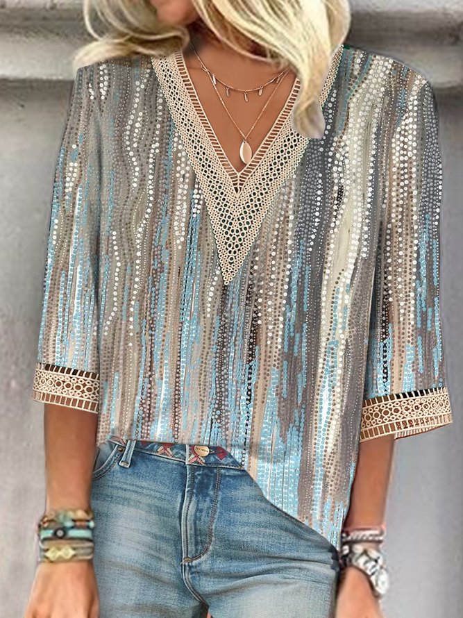 Sassy - Dreamy Print 3/4-Ärmel Top