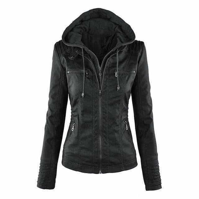 Xelcah | Damen Elegante Kapuzen-Jacke | Lang