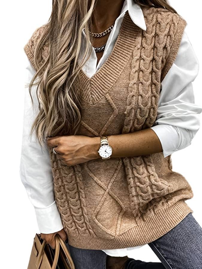 Stellar | Damen Klassisch-Schick-Strick Weste | Winter