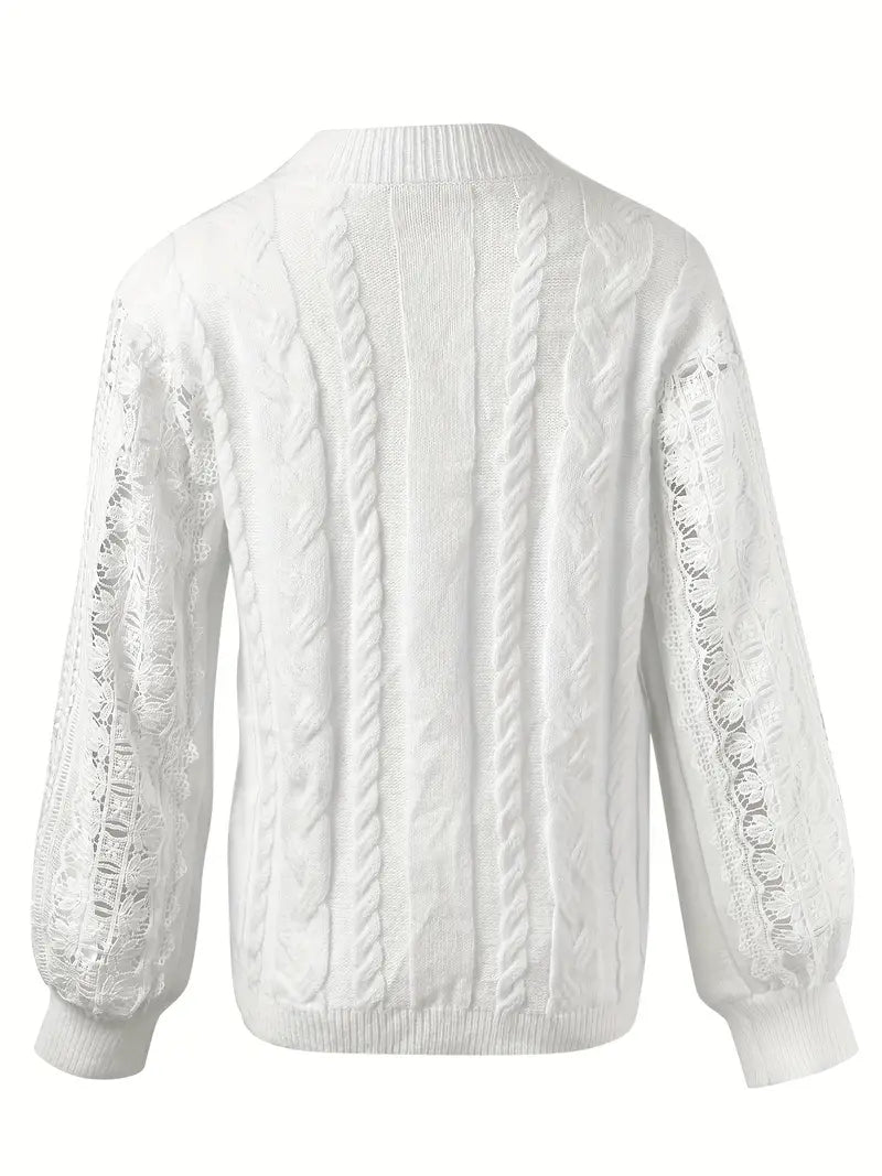 Victoria – Stylischer spitzenpullover