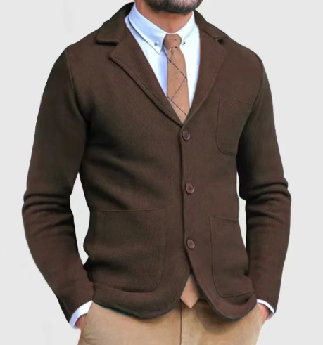 Stylischer Herrenblazer mit lässigen Knopftaschen | Ponwo