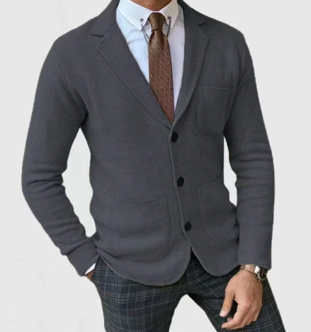 Stylischer Herrenblazer mit lässigen Knopftaschen | Ponwo