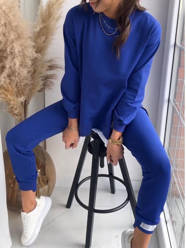 Alejandra | Damen Langarm Pullover & Taillen Hose Satz | Zweiteilig