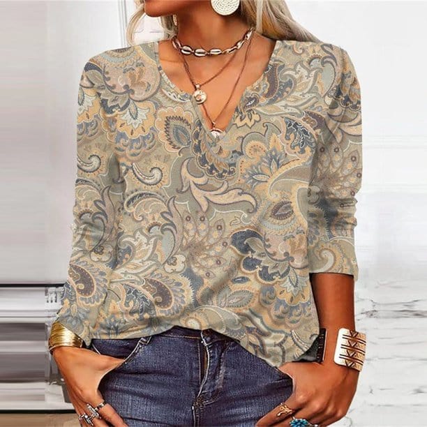Lucia Comér® - Elegante geblümte Bluse