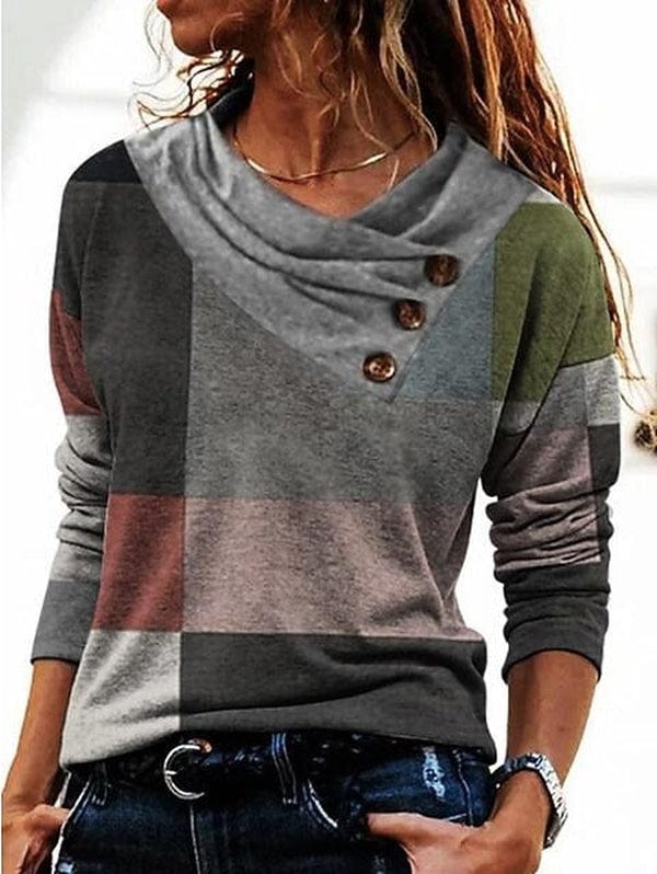 Lucia Comér® -  Eleganter Pullover mit hochgeschlagenem Kragen