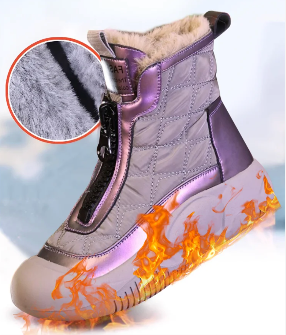 Dicke gepolsterte Stiefel für Damen