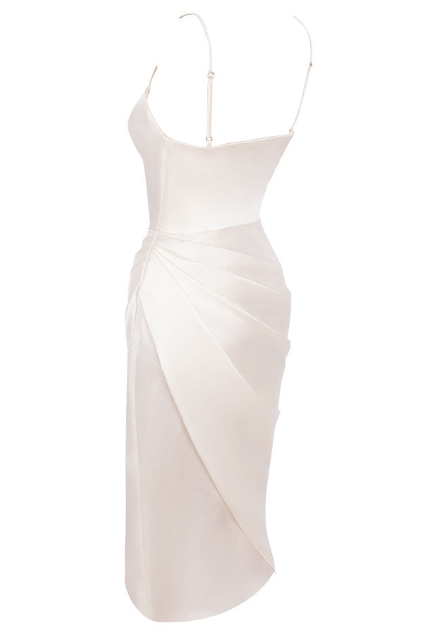 Jana | Satin Balkon kleid Korsett