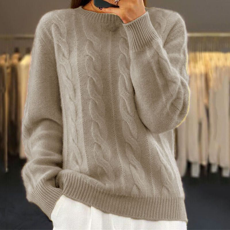 Violeta | Damen Winter Strick Pullover | Warme