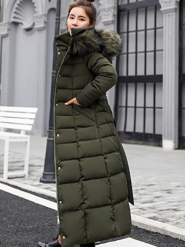 Stephanie | Damen Elegante Puffer Jacke | Lang