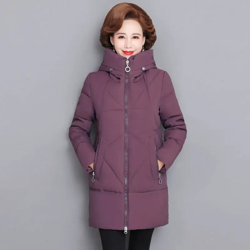Ada | Damen Klassische Winter Lang Jacke | Warme
