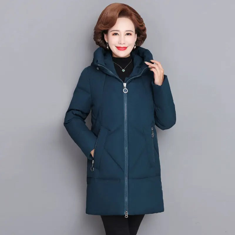 Ada | Damen Klassische Winter Lang Jacke | Warme