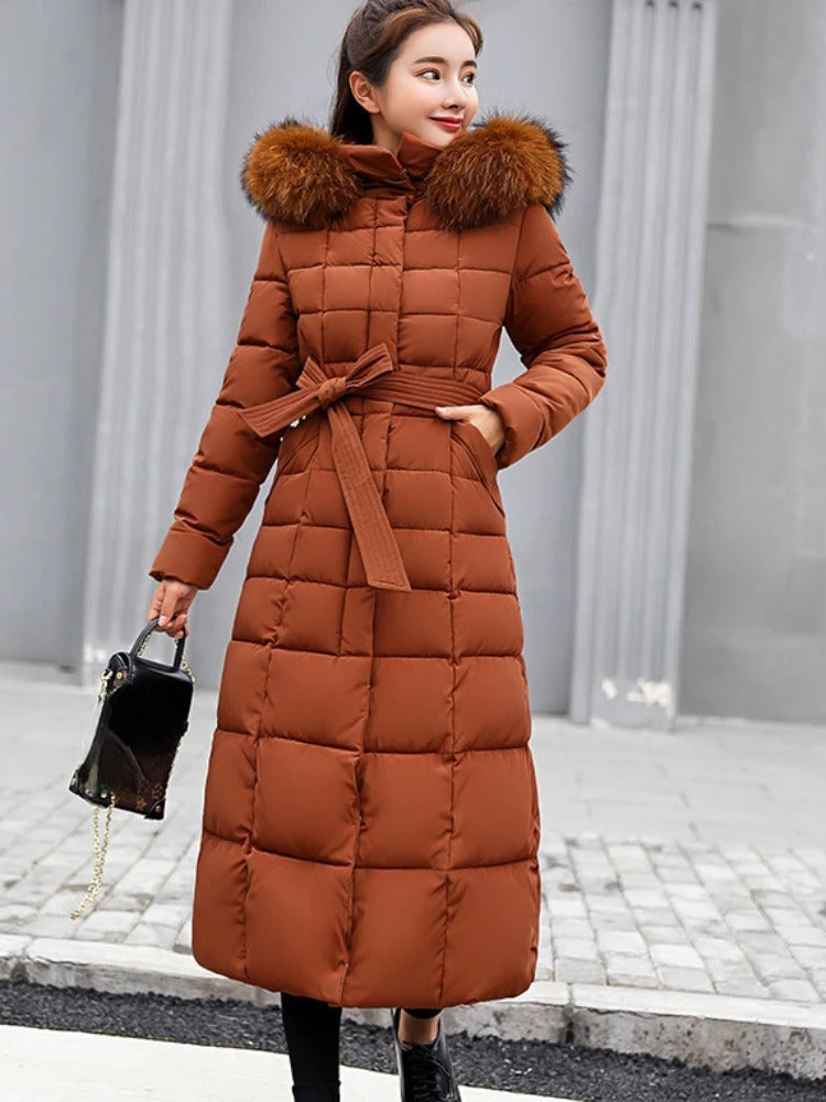 Stephanie | Damen Elegante Puffer Jacke | Lang
