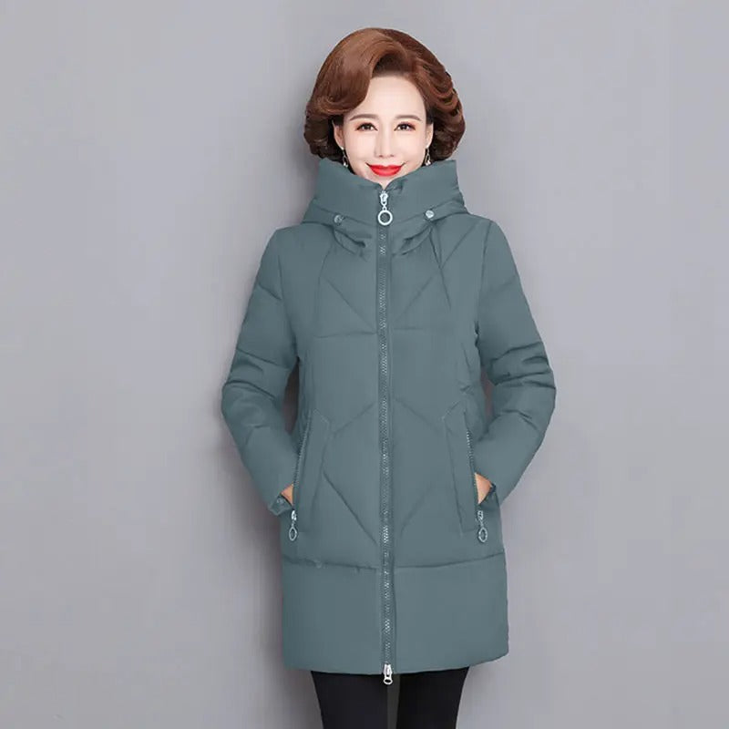 Ada | Damen Klassische Winter Lang Jacke | Warme