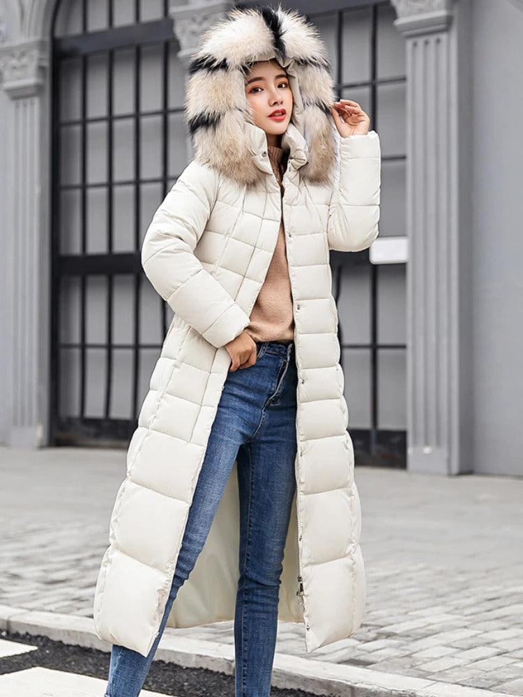 Stephanie | Damen Elegante Puffer Jacke | Lang