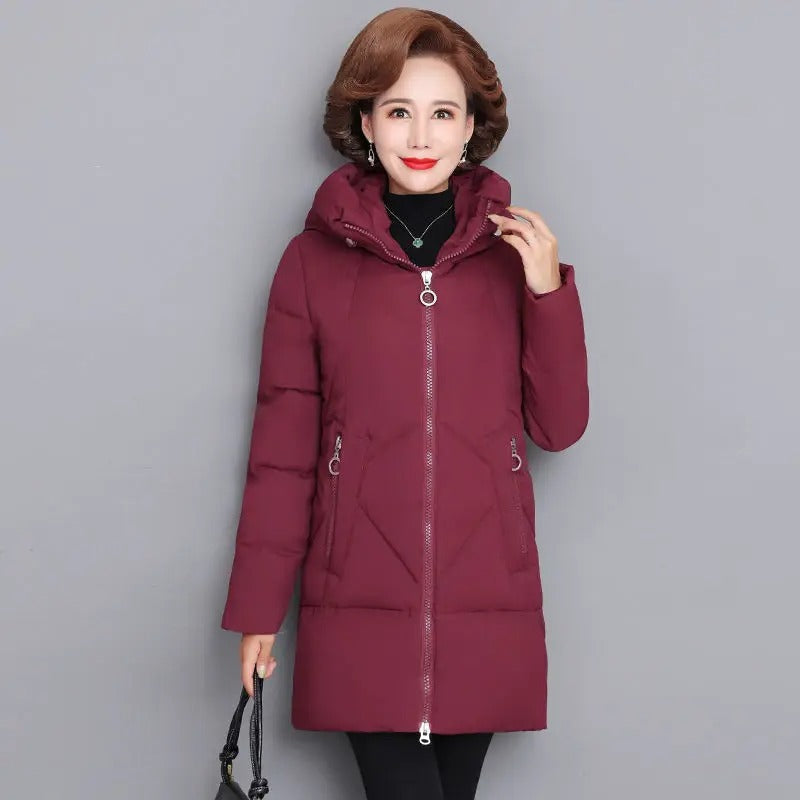 Ada | Damen Klassische Winter Lang Jacke | Warme