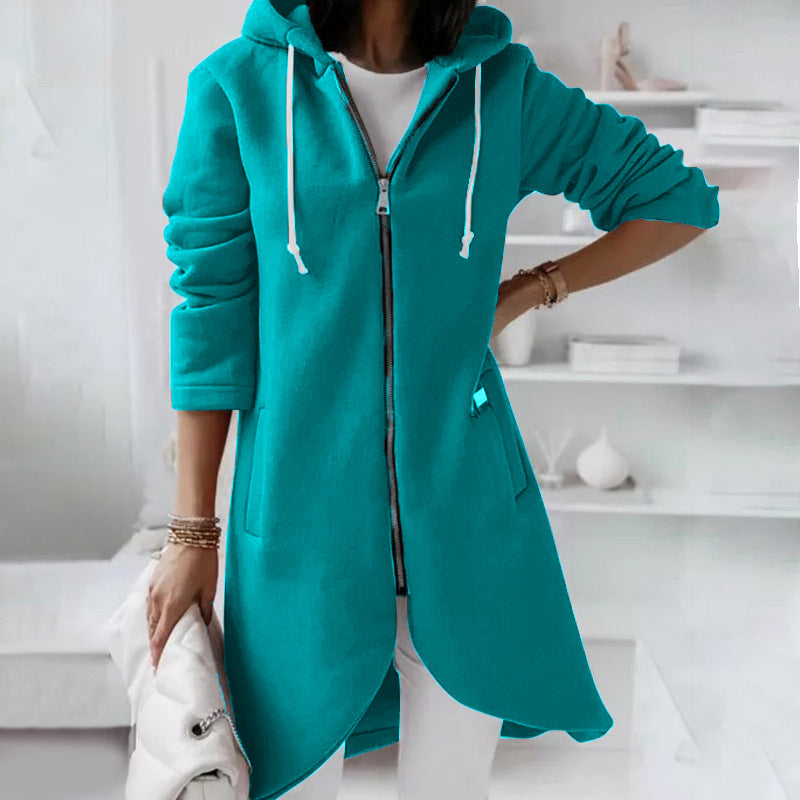 Amelie | Damen Stylische StrickJacken mit Reißverschluss | Lang